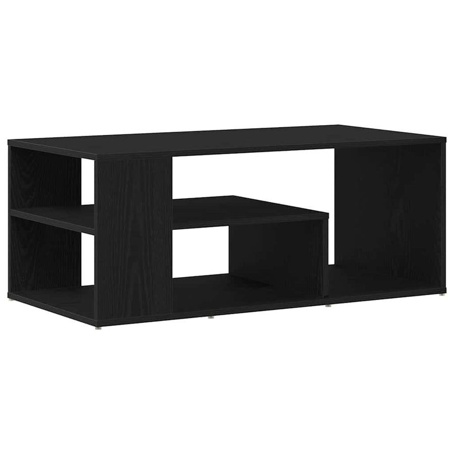 Salontafel 100X50X40 Cm Bewerkt Hout Kleurig Zwart eiken