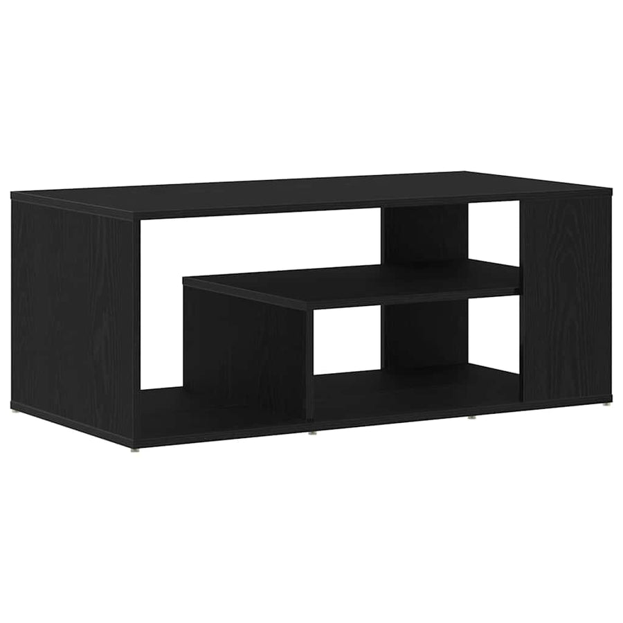 Salontafel 100X50X40 Cm Bewerkt Hout Kleurig Zwart eiken