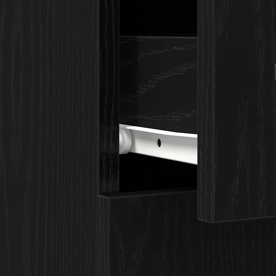 Apothekerskast Zwart eiken 20 x 45.5 x 60 cm Bewerkt hout
