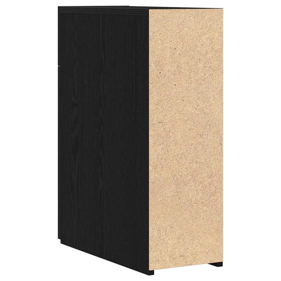 Apothekerskast Zwart eiken 20 x 45.5 x 60 cm Bewerkt hout