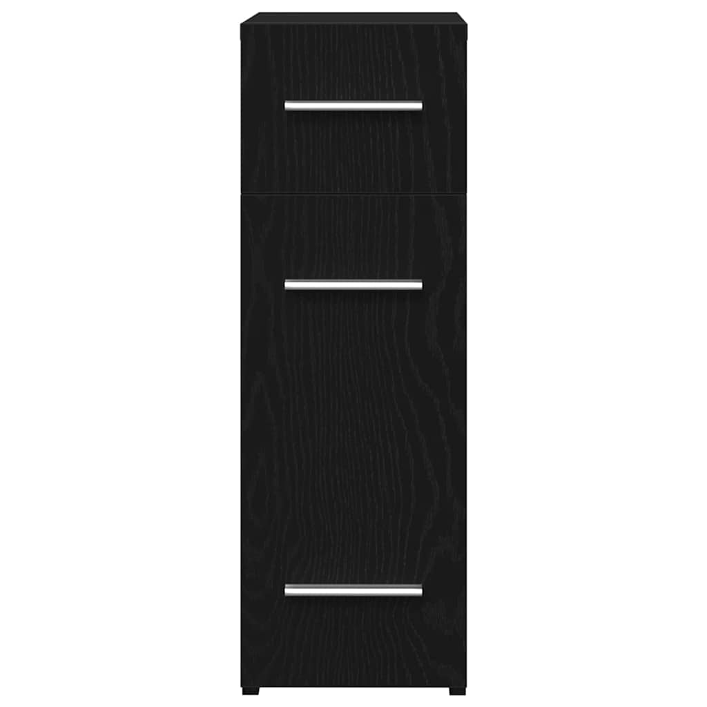 Apothekerskast Zwart eiken 20 x 45.5 x 60 cm Bewerkt hout