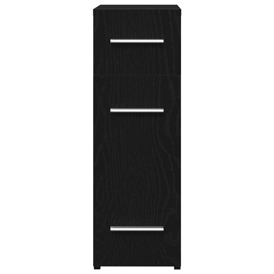 Apothekerskast Zwart eiken 20 x 45.5 x 60 cm Bewerkt hout