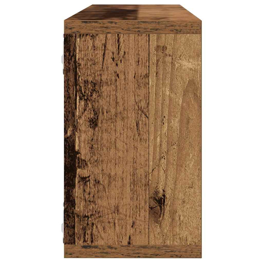 Wandplanken 4 Stuks 80X15X26 Cm Bewerkt Hout Oud hout