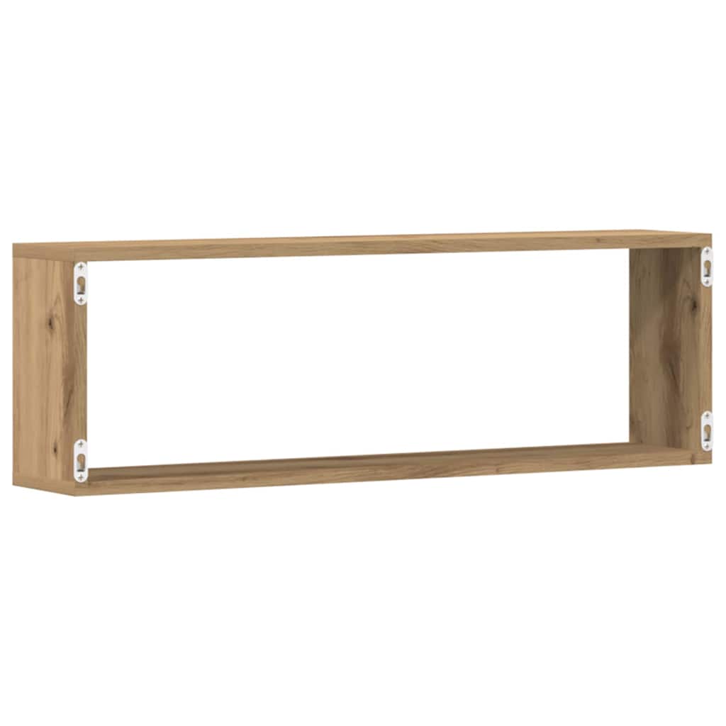 Wandplanken 4 St 80X15X26 Cm Bewerkt Hout Artisanaal Eiken artisanaal eikenkleurig