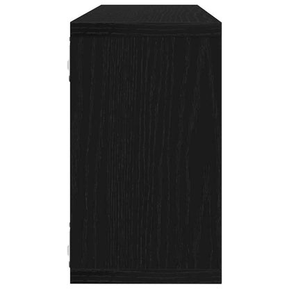 Wandplanken - Set Van 2, , 80X15X26 Cm, Gemaakt Van Bewerkt Hout Zwart eiken