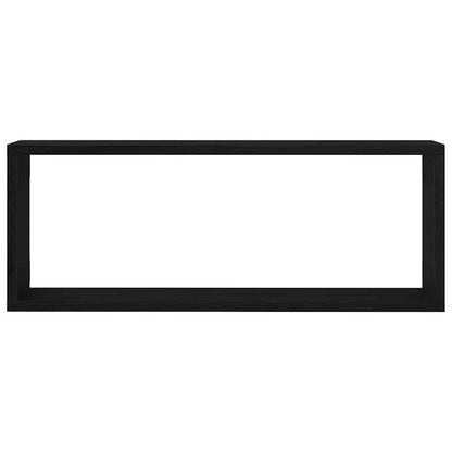 Wandschappen 6 St Bewerkt Hout Kleurig Zwart Eiken 60 x 15 x 23 cm
