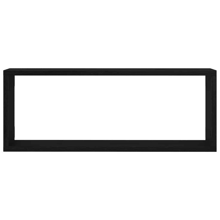 Wandschappen 6 St Bewerkt Hout Kleurig Zwart Eiken 60 x 15 x 23 cm