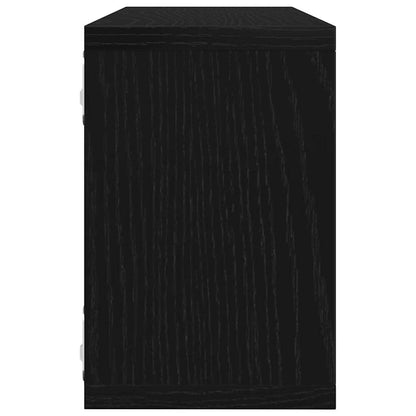 Wandschappen 6 St Bewerkt Hout Kleurig Zwart Eiken 60 x 15 x 23 cm