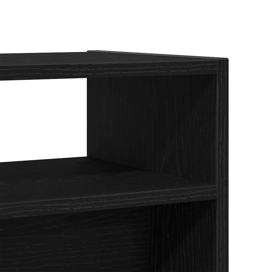 Wandtafel Zwart Eiken 78 x 30 x 80 cm Bewerkt hout