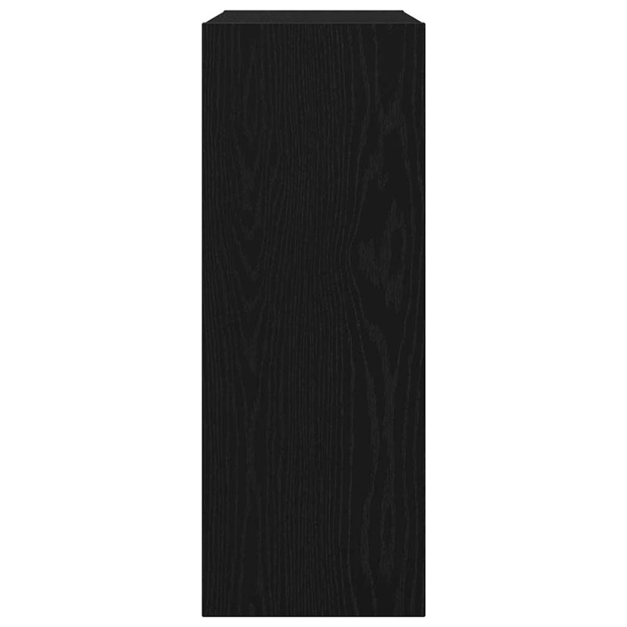 Wandtafel Zwart Eiken 78 x 30 x 80 cm Bewerkt hout