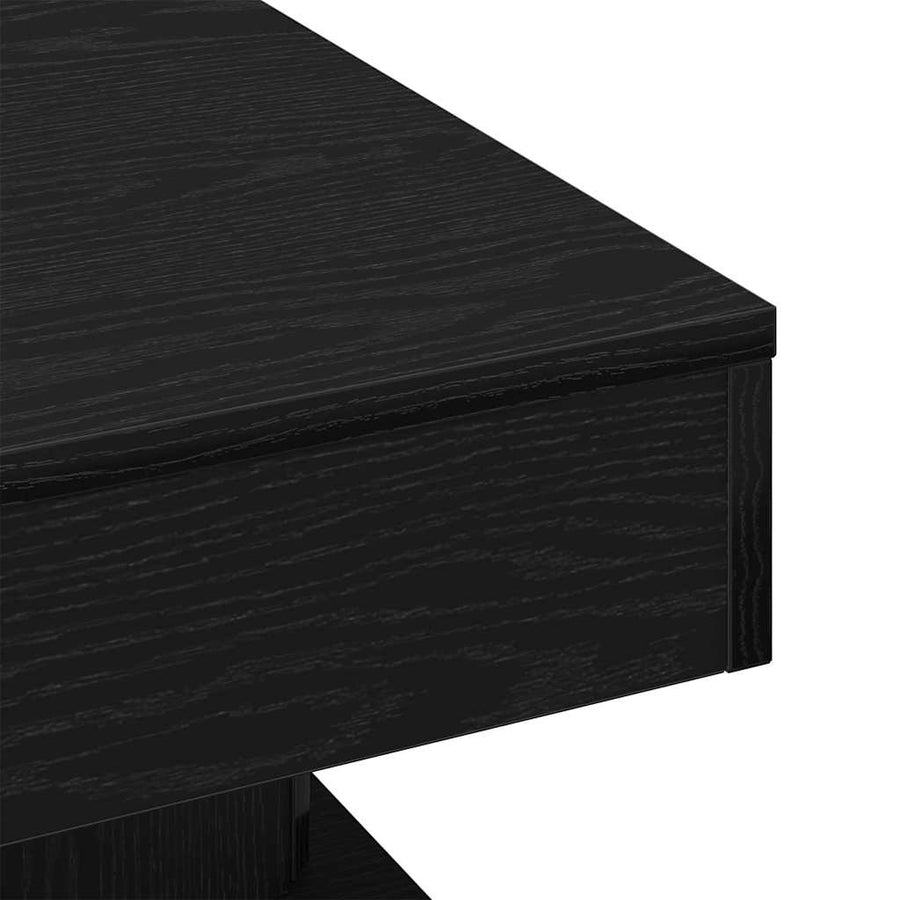 Salontafel 57X57X30 Cm Gemaakt Van Hout Zwart eiken
