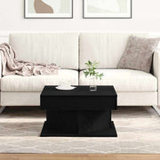 Salontafel 57x57x30 cm zwart eiken