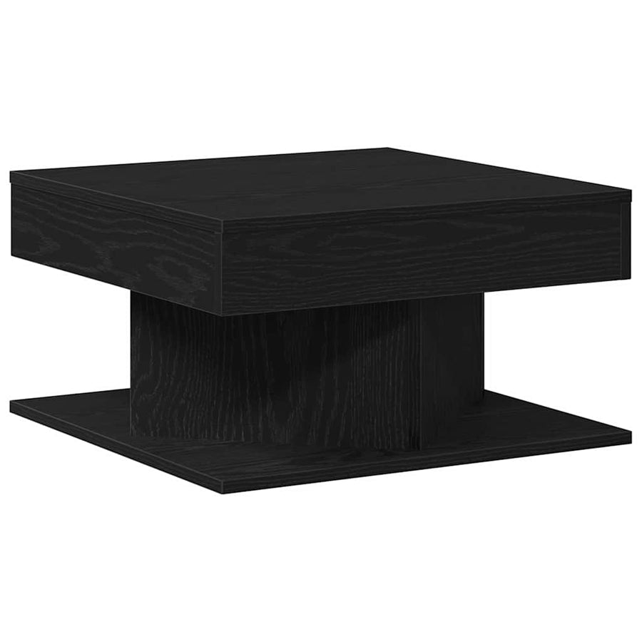 Salontafel 57X57X30 Cm Gemaakt Van Hout Zwart eiken
