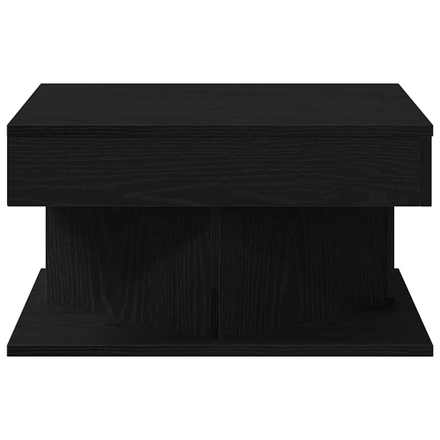 Salontafel 57X57X30 Cm Gemaakt Van Hout Zwart eiken