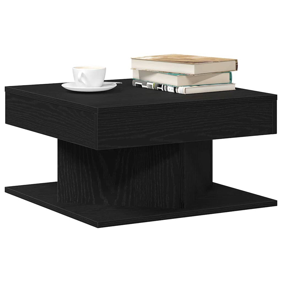 Salontafel 57X57X30 Cm Gemaakt Van Hout Zwart eiken