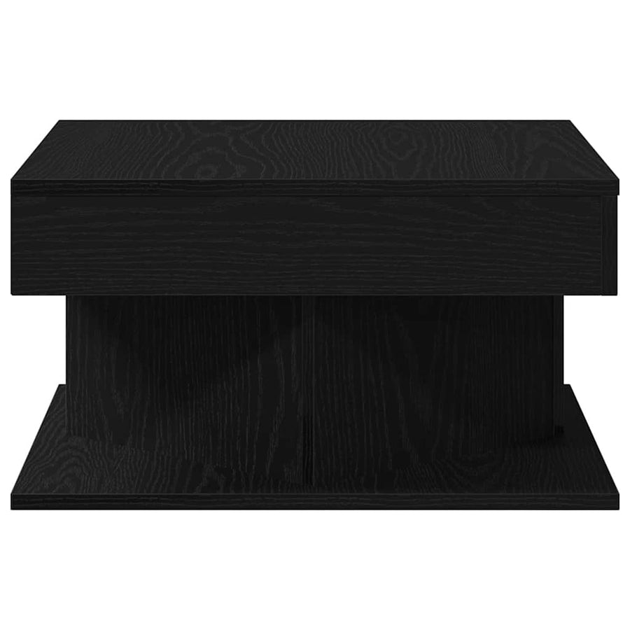 Salontafel 57X57X30 Cm Gemaakt Van Hout Zwart eiken
