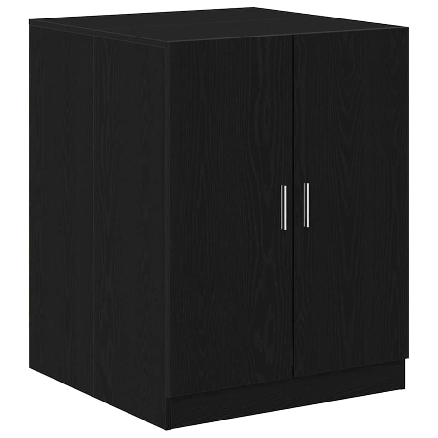 Wasmachinekast met opslag Zwart Eiken 70,5 x 71,5 x 91,5 cm