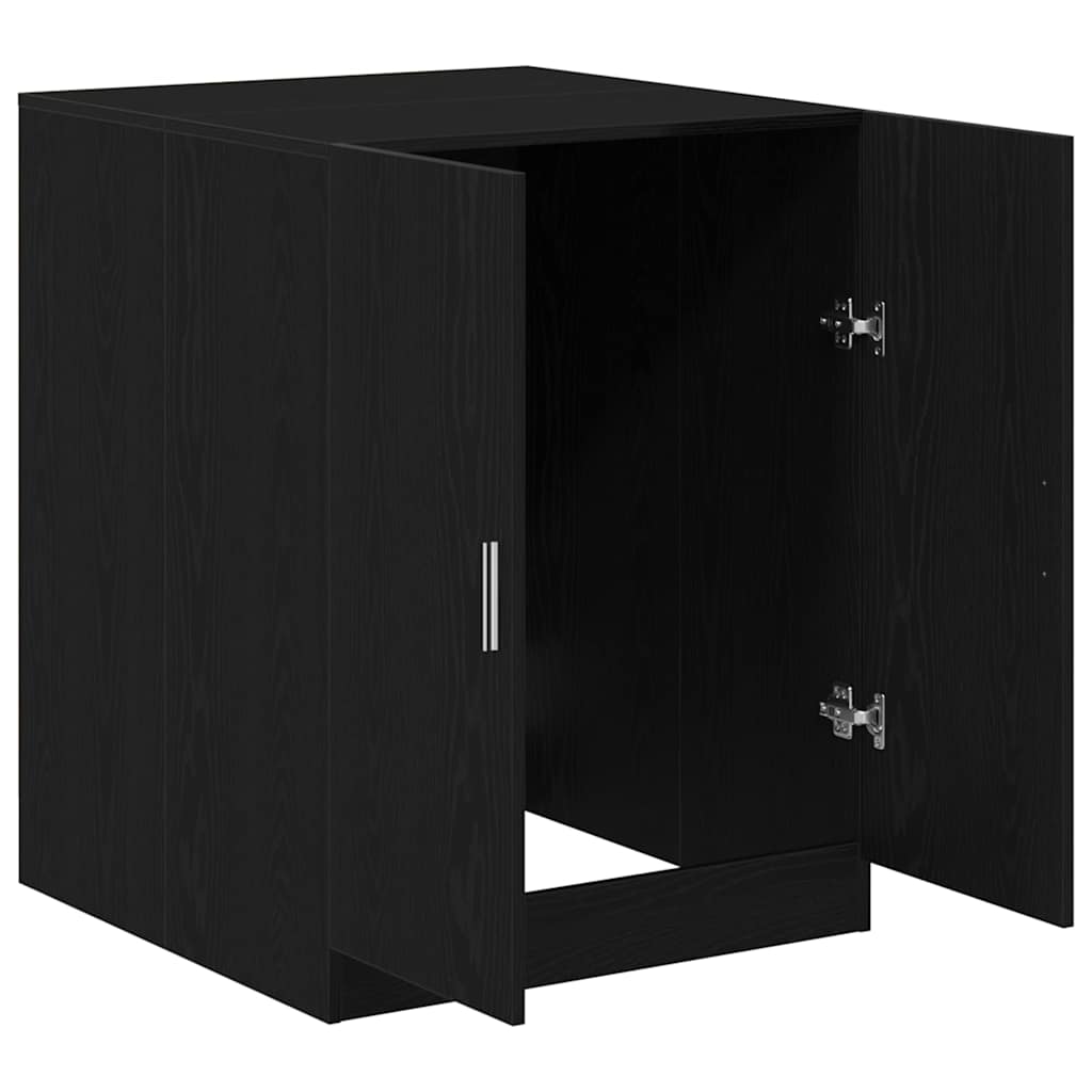 Wasmachinekast met opslag Zwart Eiken 70,5 x 71,5 x 91,5 cm