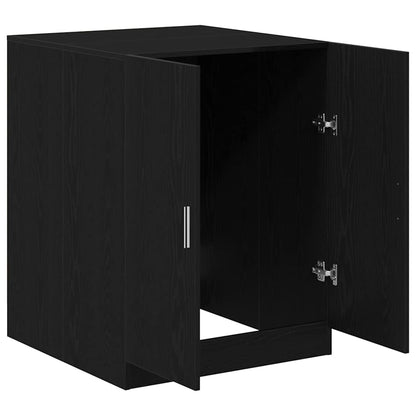 Wasmachinekast met opslag Zwart Eiken 70,5 x 71,5 x 91,5 cm