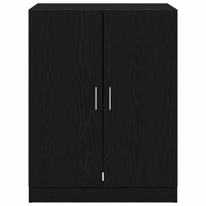 Wasmachinekast met opslag Zwart Eiken 70,5 x 71,5 x 91,5 cm