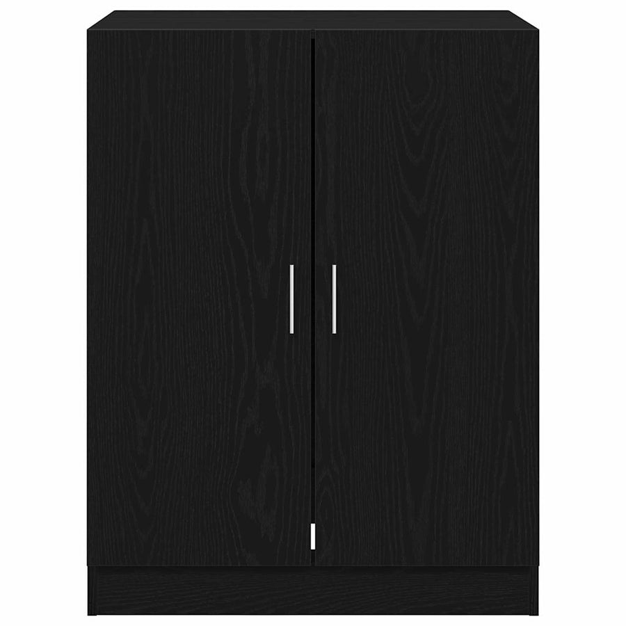 Wasmachinekast met opslag Zwart Eiken 70,5 x 71,5 x 91,5 cm