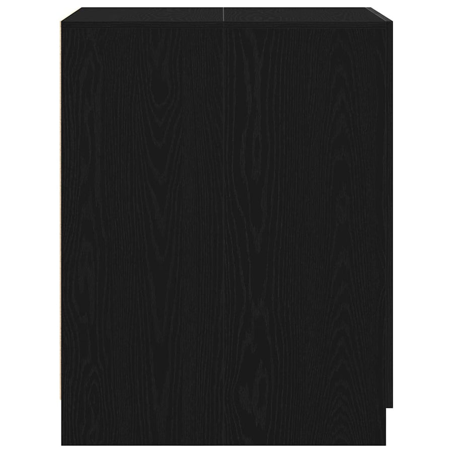 Wasmachinekast met opslag Zwart Eiken 70,5 x 71,5 x 91,5 cm