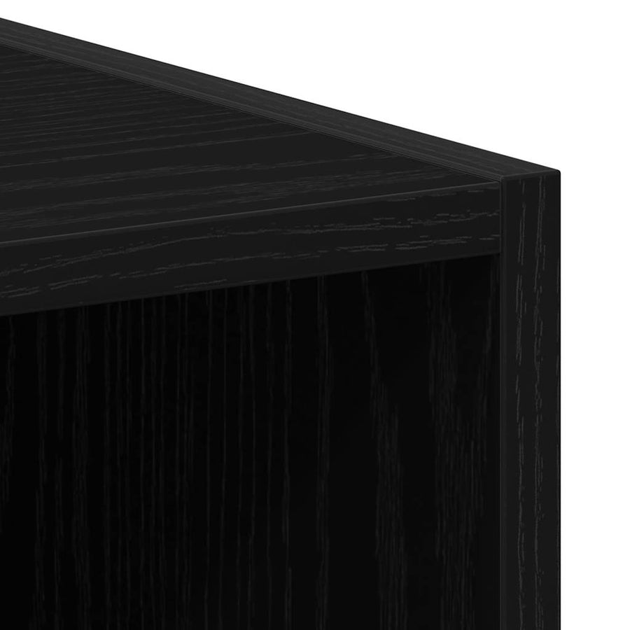 Wasmachinekast Zwart Eiken 64 x 24 x 190 cm Bewerkt hout