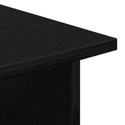 Rolling Kast met wiel Zwart Eiken 60 x 45 x 55 cm Bewerkt hout