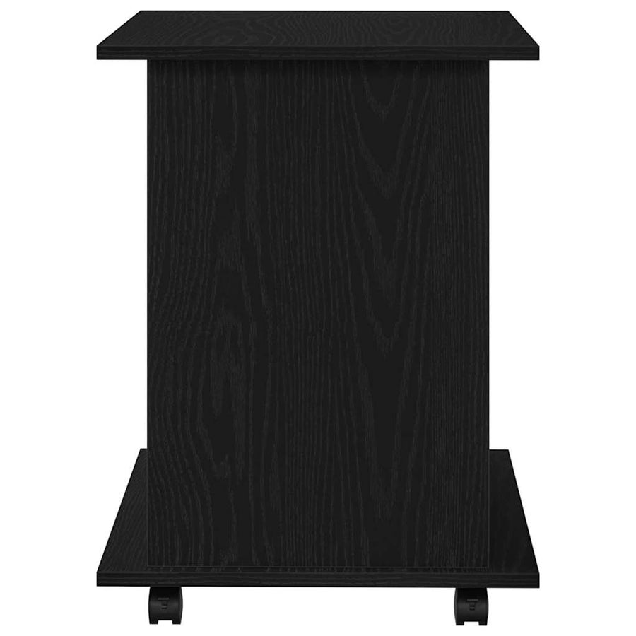 Rolling Kast met wiel Zwart Eiken 60 x 45 x 55 cm Bewerkt hout