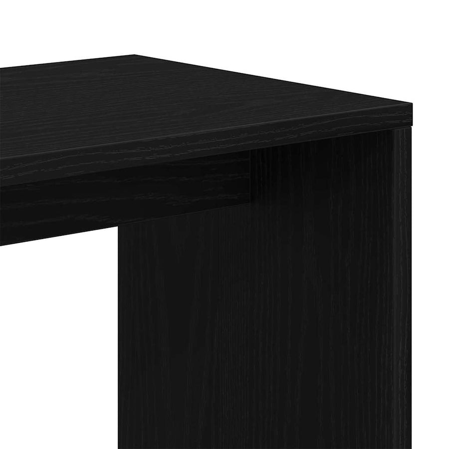 Nesttafel 3 pcs Zwart Eiken Bewerkt hout