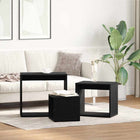 Nesting Tables 3 pcs Black Oak Engineered Wood
