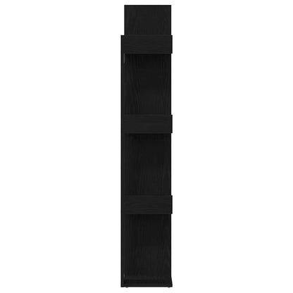 Boekenkast Zwart Eiken 48 x 25,5 x 140 cm Bewerkt hout
