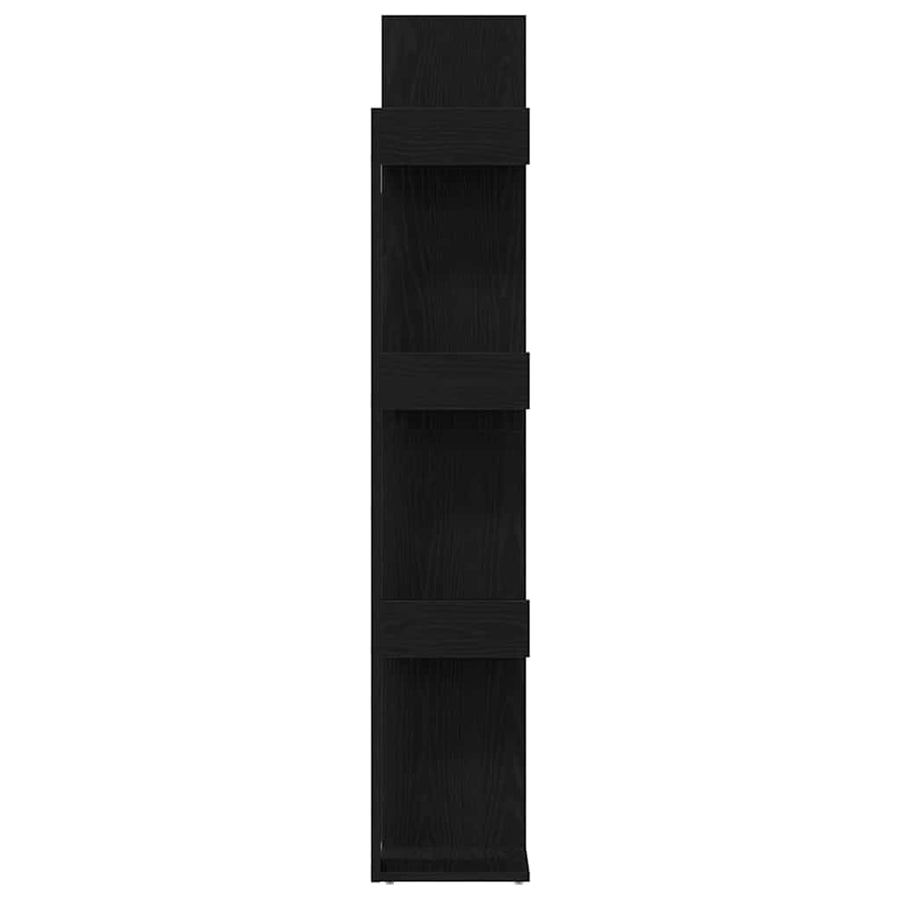 Boekenkast Zwart Eiken 48 x 25,5 x 140 cm Bewerkt hout
