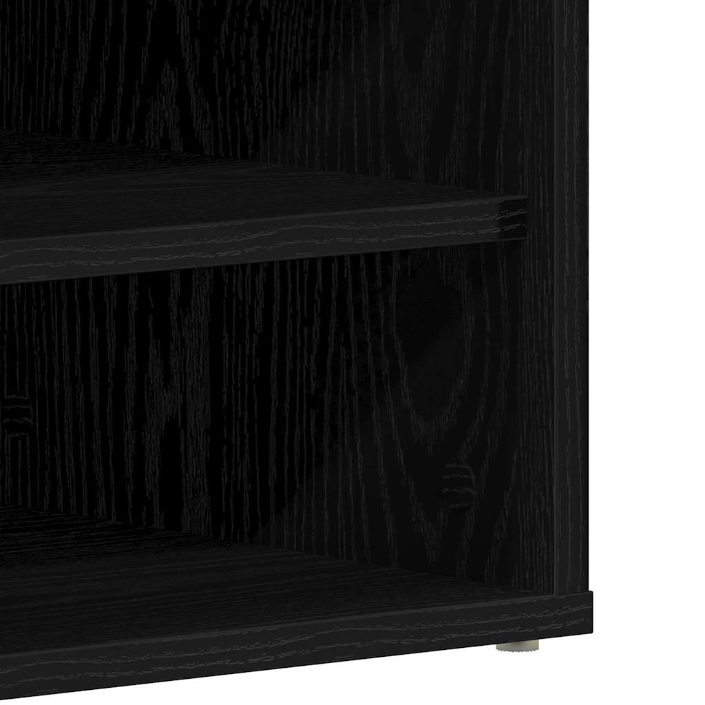 Schoenenkast met plank Zwart Eiken 32 x 35 x 70 cm Bewerkt hout
