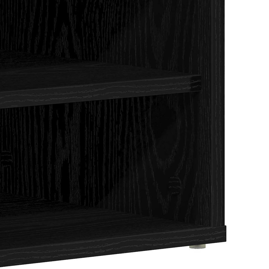 Schoenenkast met plank Zwart Eiken 32 x 35 x 70 cm Bewerkt hout