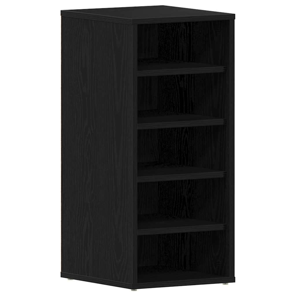 Schoenenkast met plank Zwart Eiken 32 x 35 x 70 cm Bewerkt hout