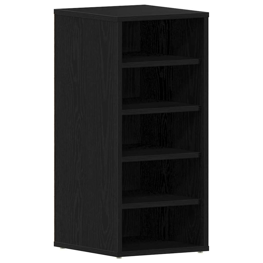 Schoenenkast met plank Zwart Eiken 32 x 35 x 70 cm Bewerkt hout
