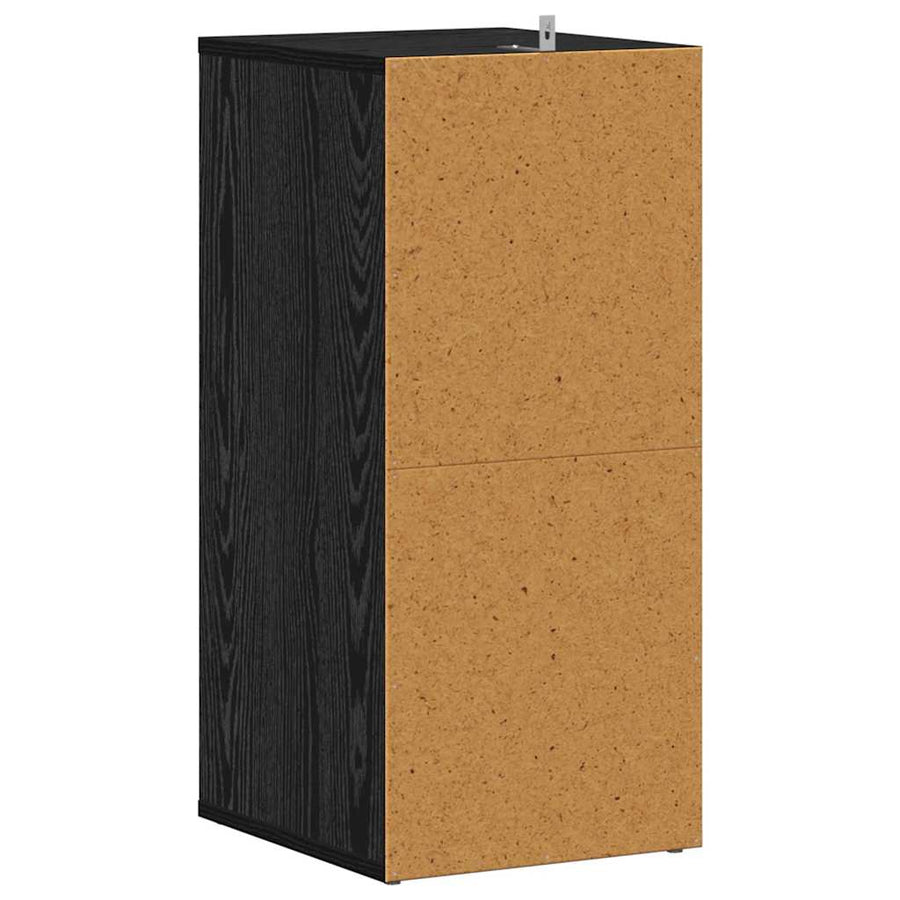 Schoenenkast met plank Zwart Eiken 32 x 35 x 70 cm Bewerkt hout