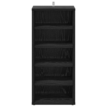 Schoenenkast met plank Zwart Eiken 32 x 35 x 70 cm Bewerkt hout