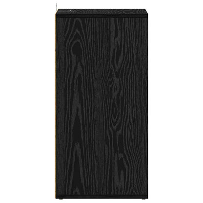 Schoenenkast met plank Zwart Eiken 32 x 35 x 70 cm Bewerkt hout