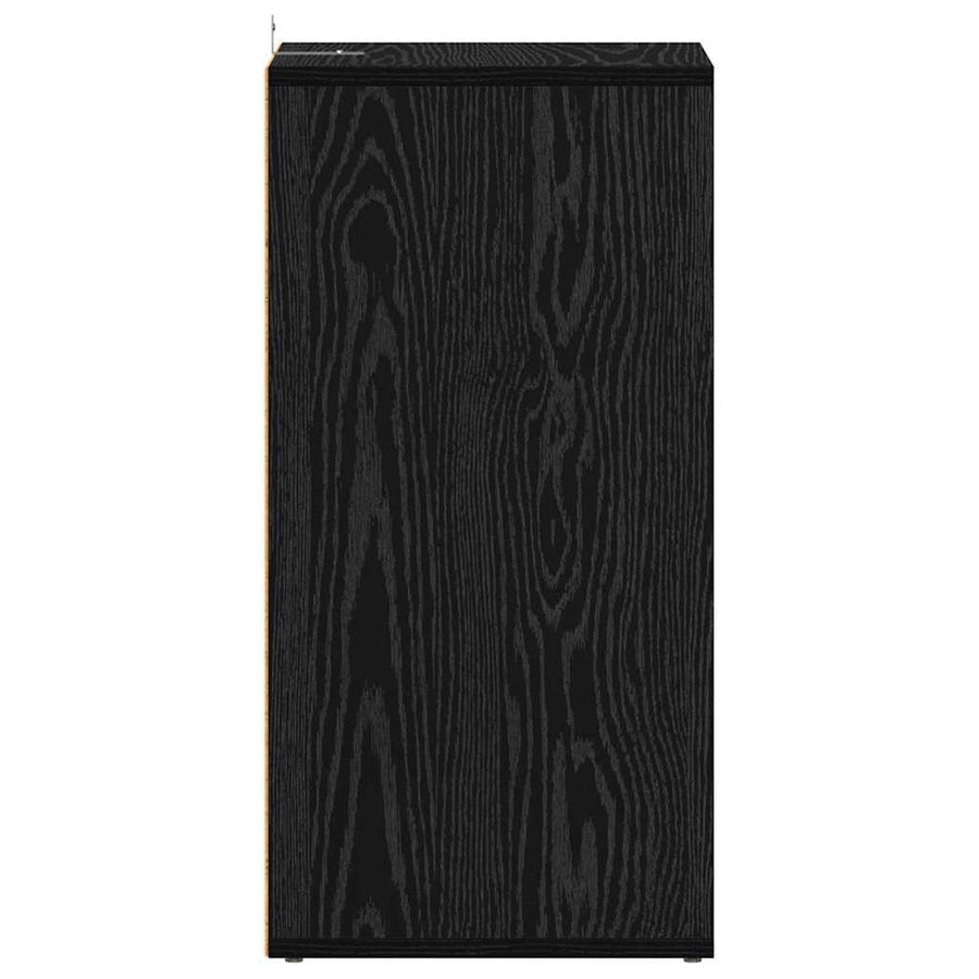 Schoenenkast met plank Zwart Eiken 32 x 35 x 70 cm Bewerkt hout