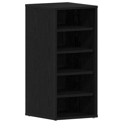 Schoenenkast 2 pcs Zwart Eiken 32 x 35 x 70 cm Bewerkt hout
