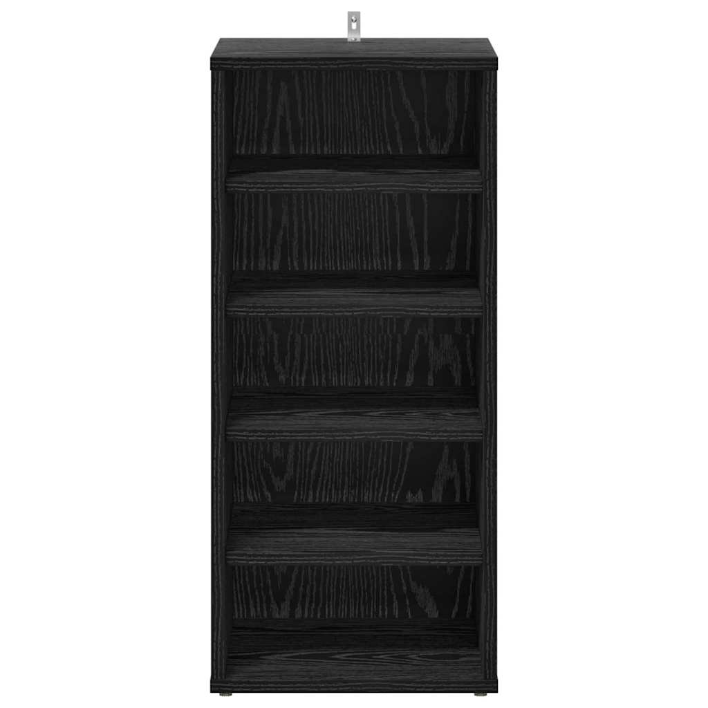 Schoenenkast 2 pcs Zwart Eiken 32 x 35 x 70 cm Bewerkt hout