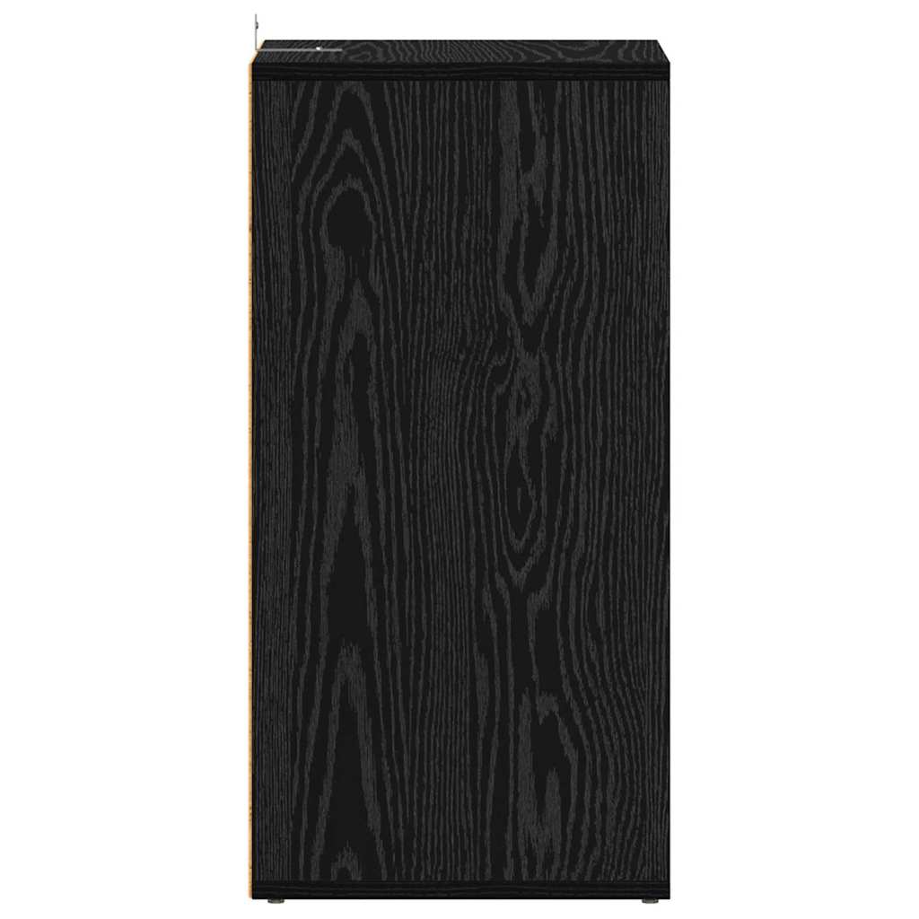 Schoenenkast 2 pcs Zwart Eiken 32 x 35 x 70 cm Bewerkt hout