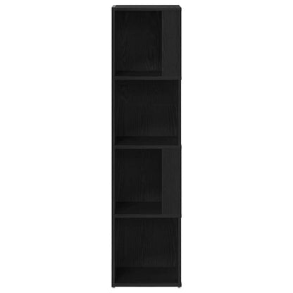 Hoekplanken Zwart Eiken 33 x 33 x 132 cm Bewerkt hout