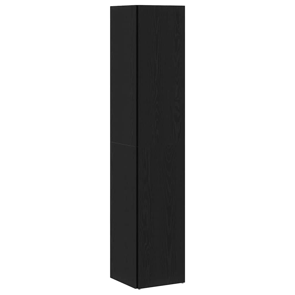 Hoekplanken Zwart Eiken 33 x 33 x 164,5 cm Bewerkt hout