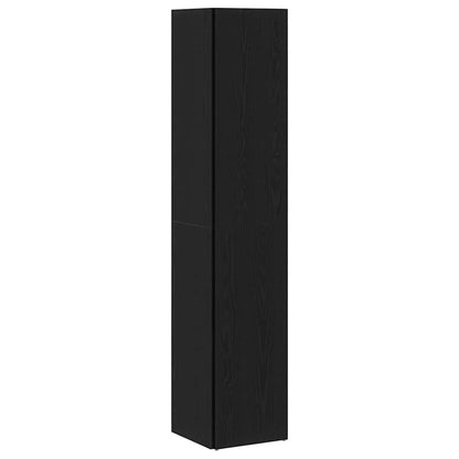Hoekplanken Zwart Eiken 33 x 33 x 164,5 cm Bewerkt hout
