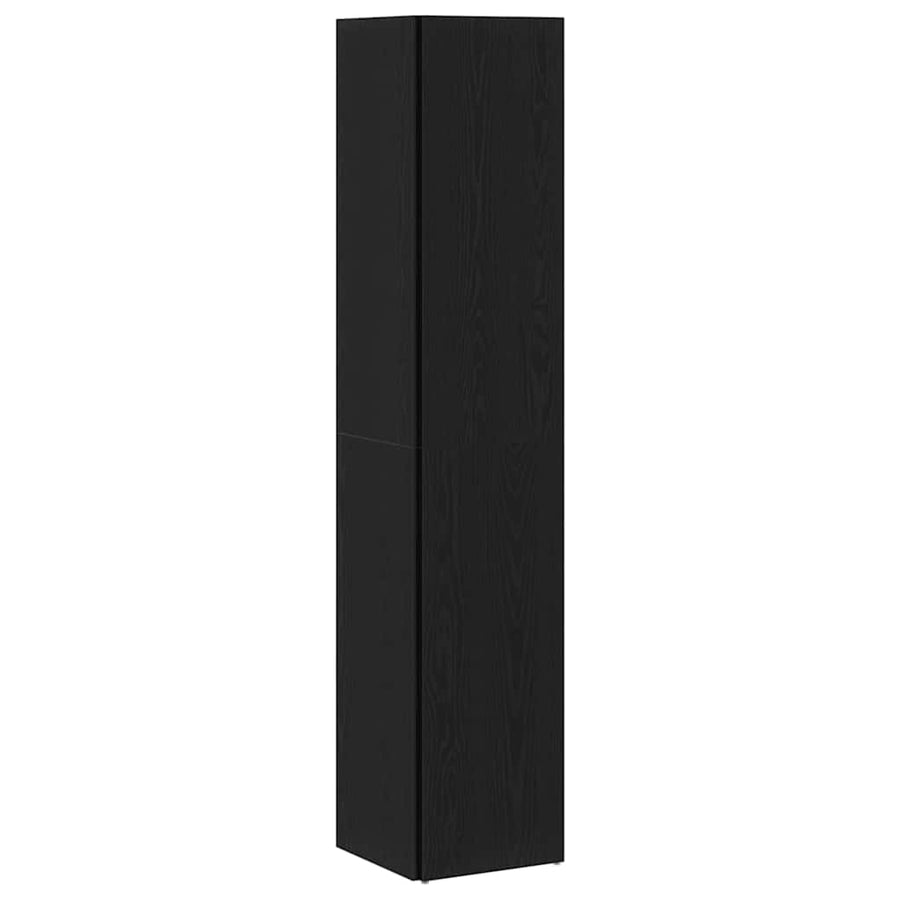Hoekplanken Zwart Eiken 33 x 33 x 164,5 cm Bewerkt hout