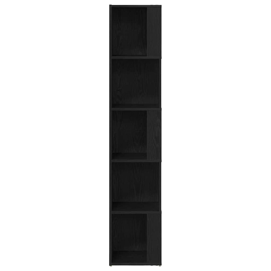 Hoekplanken Zwart Eiken 33 x 33 x 164,5 cm Bewerkt hout