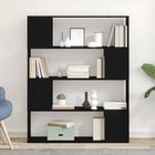 Tv-meubelset zwart eiken 100x24x124 cm wandmontage